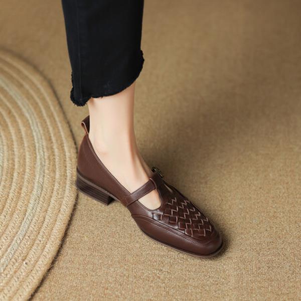 Handcrafted Genuine Leather Women's Shoes - Elegance in Every Detail, High-End Quality(Edsl1月-60)