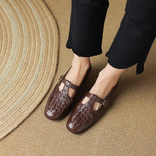 Handcrafted Genuine Leather Women's Shoes - Elegance in Every Detail, High-End Quality(Edsl1月-60)