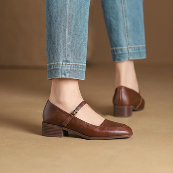 Handcrafted Genuine Leather Women's Shoes: Elegance Meets Luxury and Quality(Edsl2842)