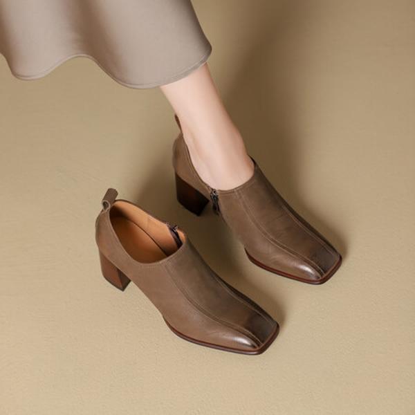 Handcrafted Luxury Leather Women's Shoes: Elegance in Every Stitch(Edsl2930)