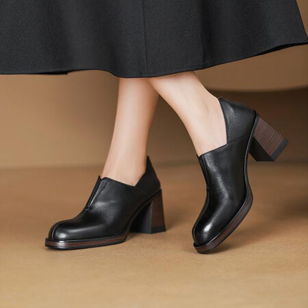 Handcrafted Luxurious Leather Shoes for Elegant Women(Edsl2965)