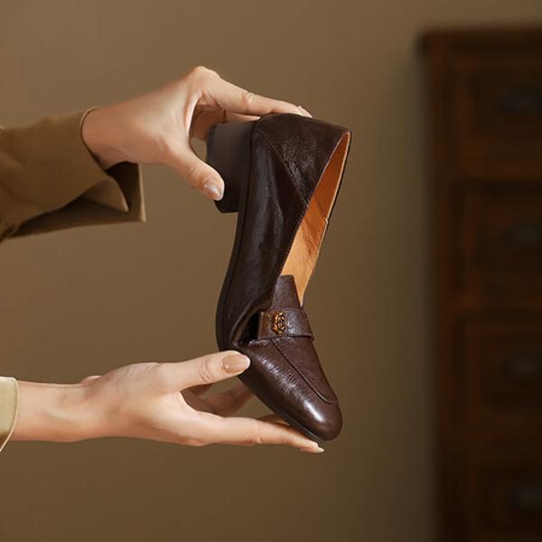 Handcrafted Luxury Leather Women's Shoes - Elegance Redefined(Edsl2990)