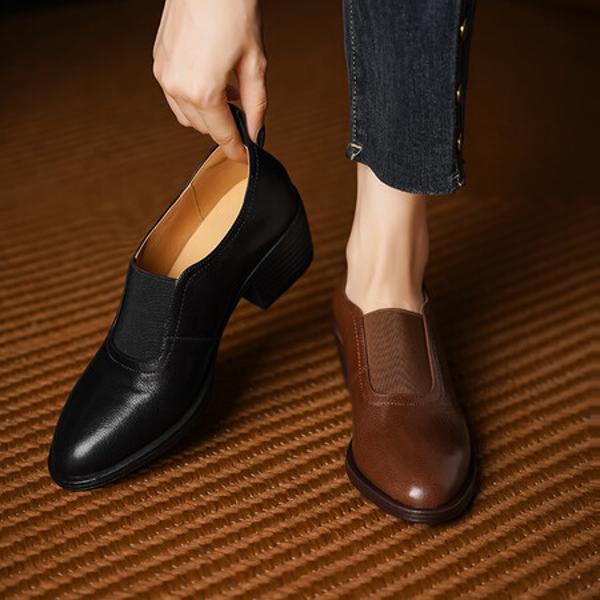 Handcrafted Luxury Leather Women's Shoes: Elegance in Every Detail(Edsl3005)