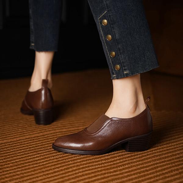 Handcrafted Luxury Leather Women's Shoes: Elegance in Every Detail(Edsl3005)