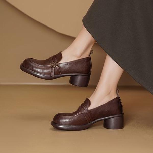 Exquisite Handmade Leather Women's Shoes: A Luxurious Blend of Craftsmanship and Elegance(Edsl3098)