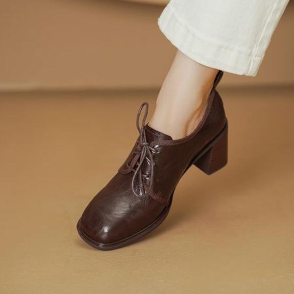 Handcrafted Leather Women's Shoes: Elegant Craftsmanship and Luxury.(Edsl3105)