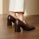 Elegant Handcrafted Genuine Leather Women's Shoes - Luxury Quality Craftsmanship(Edsl3143)