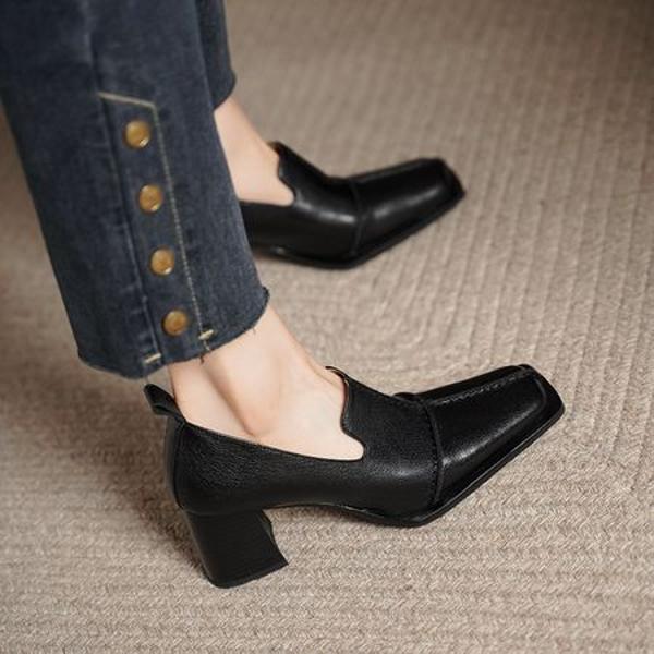 Handcrafted Luxury Leather Women's Shoes: Elegance in Every Stitch(Edsl3142)