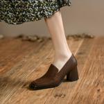 Handcrafted Genuine Leather Women's Shoes: Luxurious Elegance in Every Stitch(Edsl1月-62)