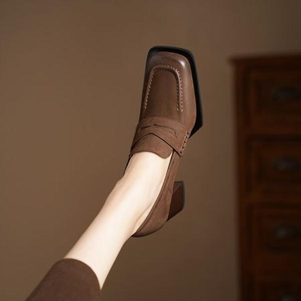 Handcrafted Luxury Leather Women’s Shoes: Elegant Artistry(Edsl3141)