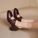 Handcrafted Genuine Leather Women's Shoes: Elegance Meets Exquisite Quality(Edsl3117)