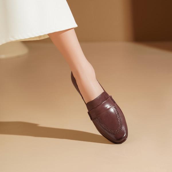 Handcrafted Leather Women's Shoes: Luxurious Elegance with Exquisite Craftsmanship(Edsl3132)
