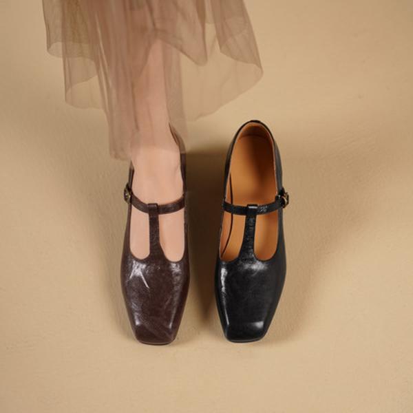 Handcrafted Leather Women's Shoes: Elegance in Every Stitch(Edsl3163)