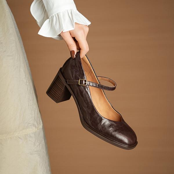 Exquisite Handmade Leather Women's Shoes: Luxury Craftsmanship(Edsl3175)