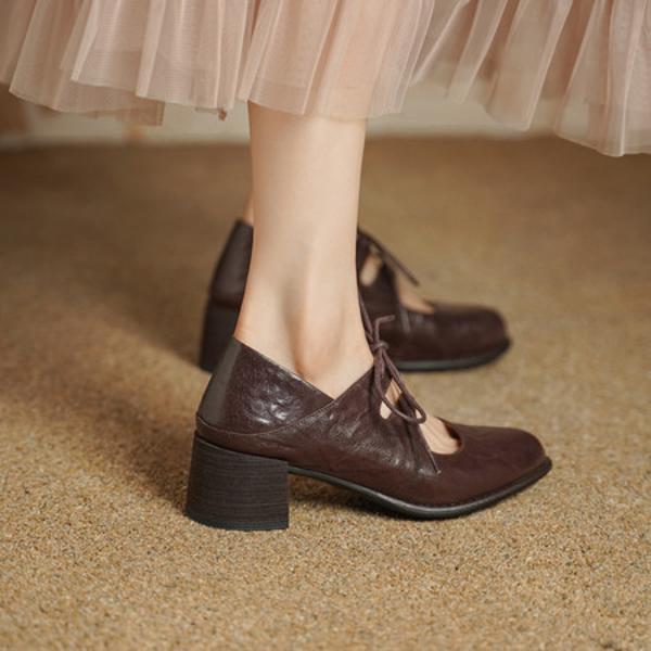 Luxury Handmade Leather Women's Shoes, Exquisite Craftsmanship(Edsl3179)