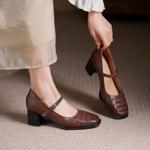 Handcrafted Genuine Leather Women’s Shoes - Elegant Craftsmanship for Luxury Quality(Edsl3189)