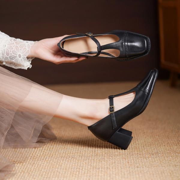 Handcrafted Genuine Leather Women's Shoes: Luxurious Elegance and Quality Craftsmanship(Edsl3190)