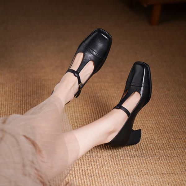 Handcrafted Genuine Leather Women's Shoes: Luxurious Elegance and Quality Craftsmanship(Edsl3190)