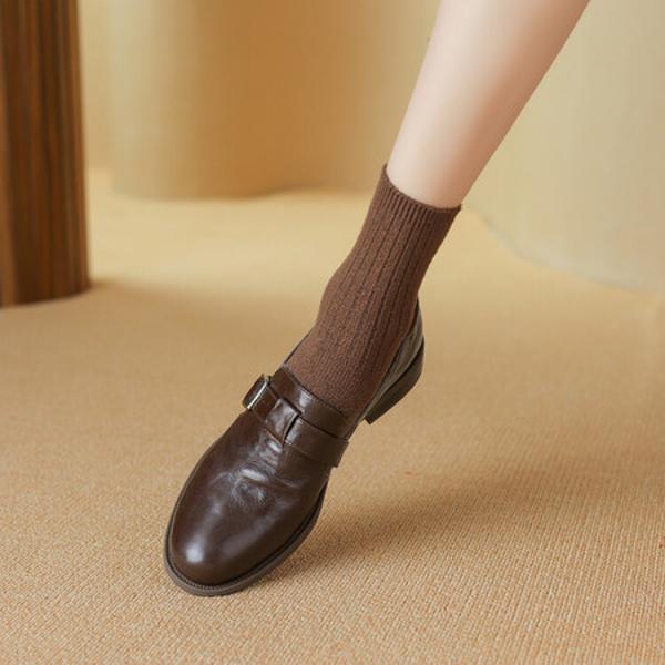 Luxurious Handcrafted Leather Women's Shoes: Exquisite Craftsmanship & Elegance(Edsl1月-33)