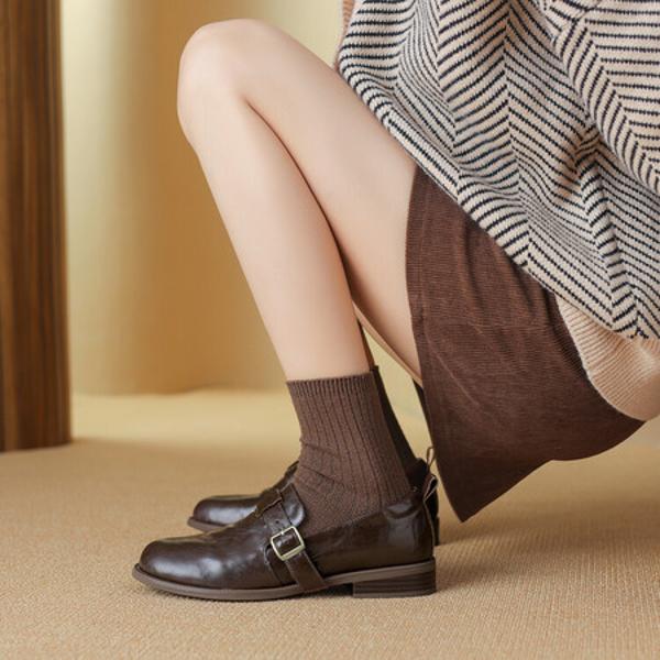 Luxurious Handcrafted Leather Women's Shoes: Exquisite Craftsmanship & Elegance(Edsl1月-33)