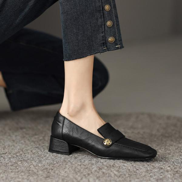 Handcrafted Luxury Leather Women's Shoes: Elegance in Every Detail(Edsl390-1)