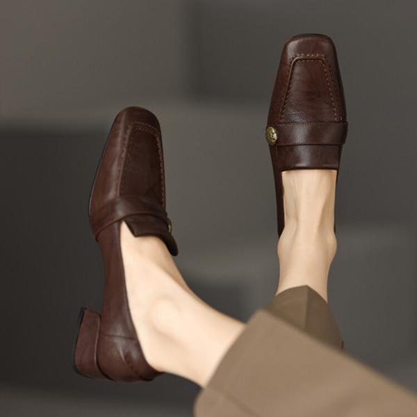 Handcrafted Luxury Leather Women's Shoes: Elegance in Every Detail(Edsl390-1)