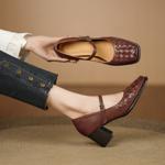 Elegant Handcrafted Genuine Leather Women's Shoes - High-End Craftsmanship(Edsl1月-89)