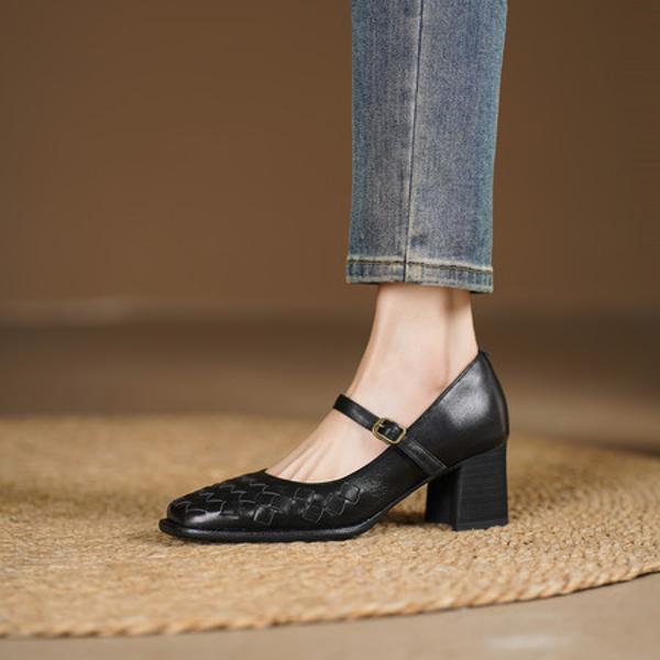 Elegant Handcrafted Genuine Leather Women's Shoes - High-End Craftsmanship(Edsl1月-89)