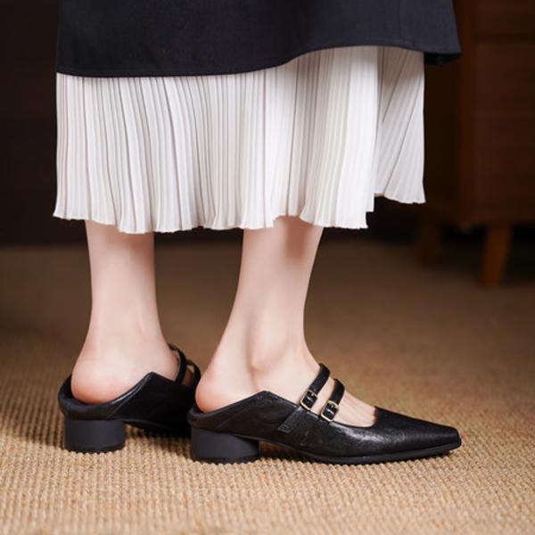 Handcrafted Genuine Leather Women's Shoes - Elegant Luxury with Exquisite Craftsmanship(Edsl3186)