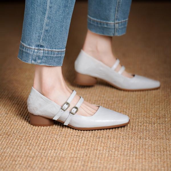 Handcrafted Genuine Leather Women's Shoes - Elegant Luxury with Exquisite Craftsmanship(Edsl3186)