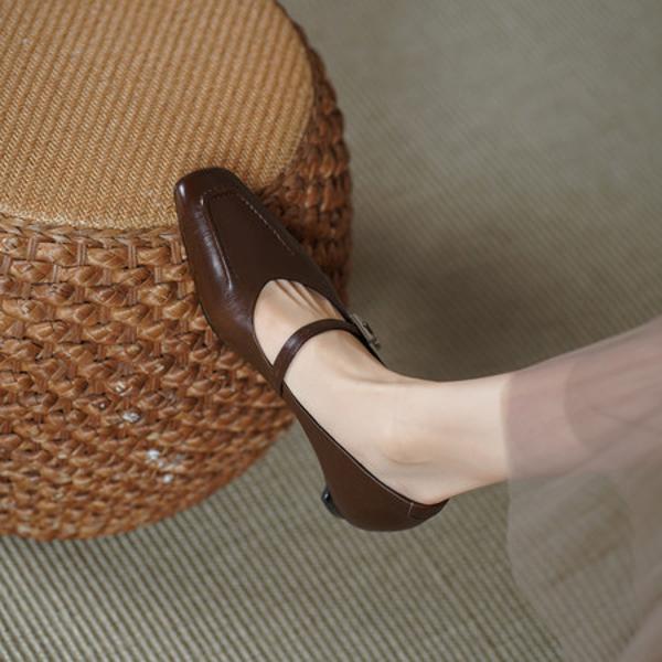 Handcrafted Genuine Leather Women's Shoes: Luxurious Elegance Unleashed(Edsl3203)