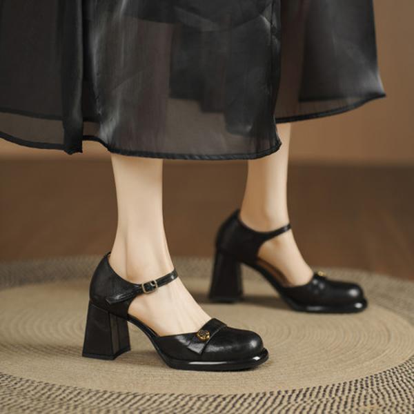 Exquisite Handmade Genuine Leather Women's Shoes for Elegance(Edsl3207)