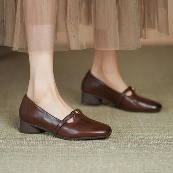 Elegant Handcrafted Genuine Leather Women's Shoes, Luxurious Quality & Craftsmanship(Edsl3208)