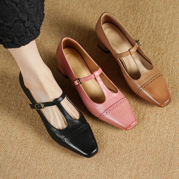 Exquisite Handmade Leather Women's Shoes: Luxury Craftsmanship and Elegance(Edsl3258)