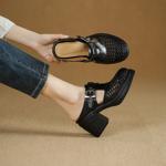 Handcrafted Luxury Leather Women's Shoes: Elegance in Every Stitch(Edsl3263)