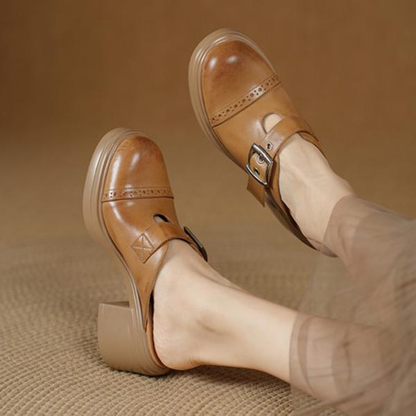 Exquisite Handcrafted Leather Women's Shoes: Luxury and Elegance(Edsl3270)
