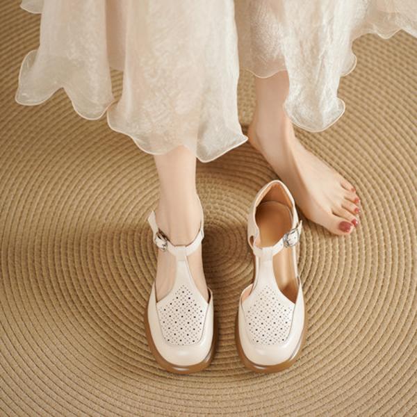 Handcrafted Luxury Leather Women's Shoes: Elegance in Every Detail(Edsl3271)