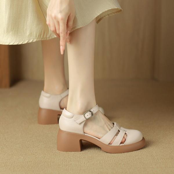 Exquisite Handcrafted Leather Women's Shoes: Elegant Luxury Quality(Edsl1月-95)