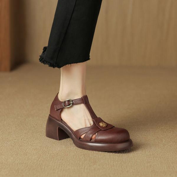 Pursue Elegance: Handmade Genuine Leather Women's Footwear Excellence(Edsl1月-96)