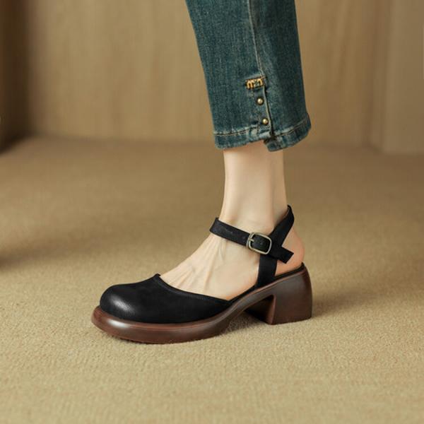 Exquisite Handcrafted Leather Women’s Shoes: Timeless Elegance(Edsl1月-97)