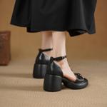 Handcrafted Leather Women's Shoes: Elegant Luxury(Edsl3280)