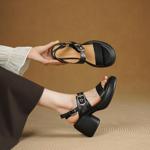 Luxurious Handcrafted Leather Women’s Shoes with Timeless Elegance(Edsl3291)
