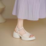 Elegant Handmade Leather Women's Shoes of Luxurious Quality(Edsl3288)