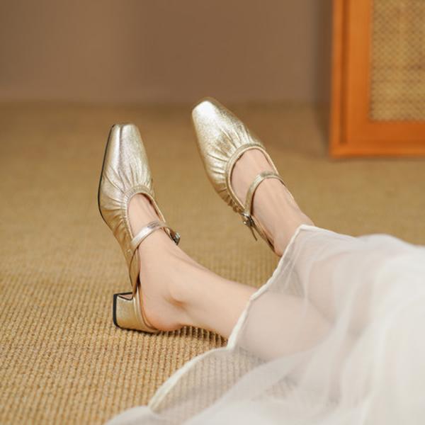 Exquisite Handcrafted Leather Women's Shoes: Elevate Your Elegance with Luxurious Quality(Edsl3297)