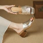 Elegant Handmade Leather Women's Shoes – Exquisite Craftsmanship(Edsl3303)