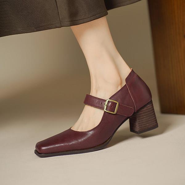 Exquisite Handmade Leather Women's Shoes - A Touch of Luxury and Elegance(Edsl3356)