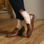 Elegant Handcrafted Leather Women's Shoes with Luxurious Quality(Egupai88873)