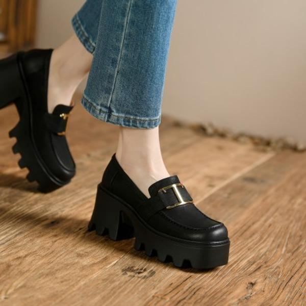 Luxury Handcrafted Genuine Leather Women's Shoes - Elegance in Every Stitch(Egupai88843)