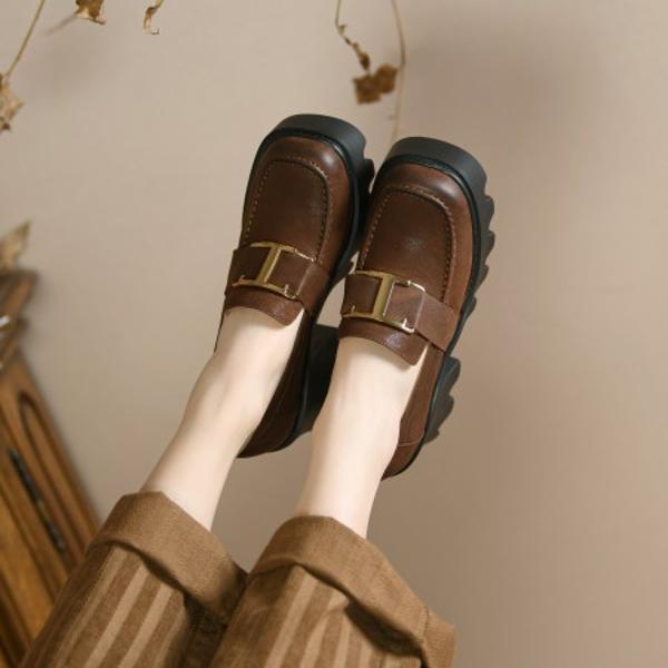 Luxury Handcrafted Genuine Leather Women's Shoes - Elegance in Every Stitch(Egupai88843)