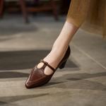 Handcrafted Genuine Leather Women's Shoes: A Blend of Elegance and Luxury(Egupai888162)